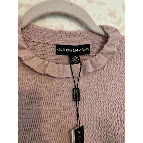 FALL SALE! NWT Catherine Malandrino Puff Sleeve Top - Blush Pink - Picture 2 of 5